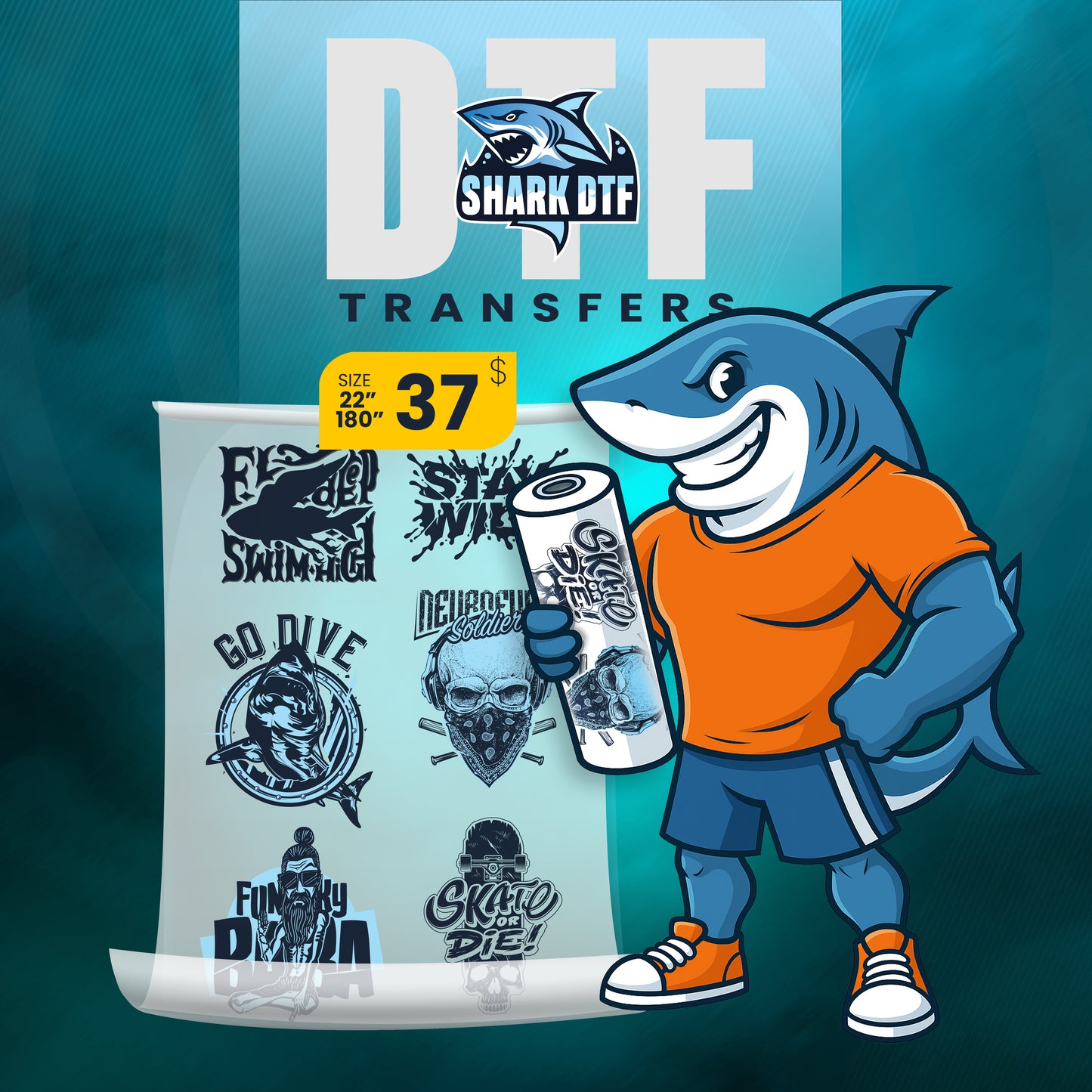 Upload DTF Transfer Gang Sheets