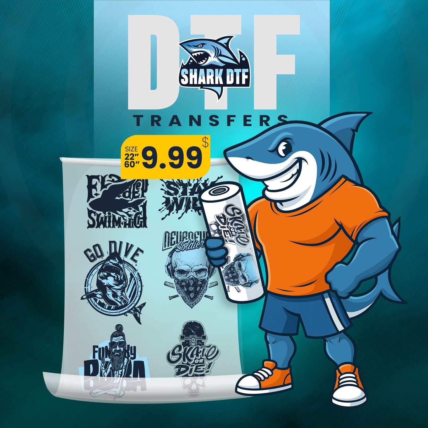 Upload DTF Transfer Gang Sheets